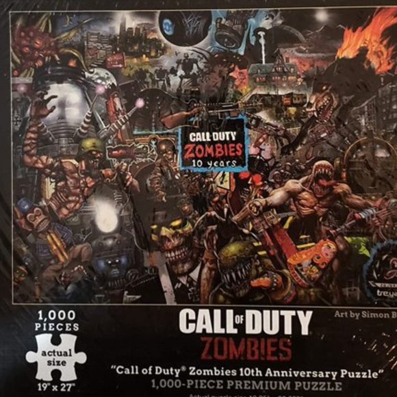 Call of Duty Zombies 1000 Piece Jigsaw Puzzle 10 Year Anniversary UNOPEN BOX. - Picture 2 of 3
